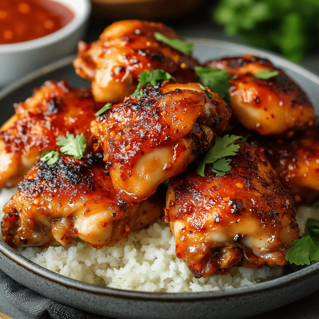 louimediateam Sticky Sweet Chili Chicken Thighs in Air Fryer 55e7666c 0921 4130 817c 61748c9fefdf 3