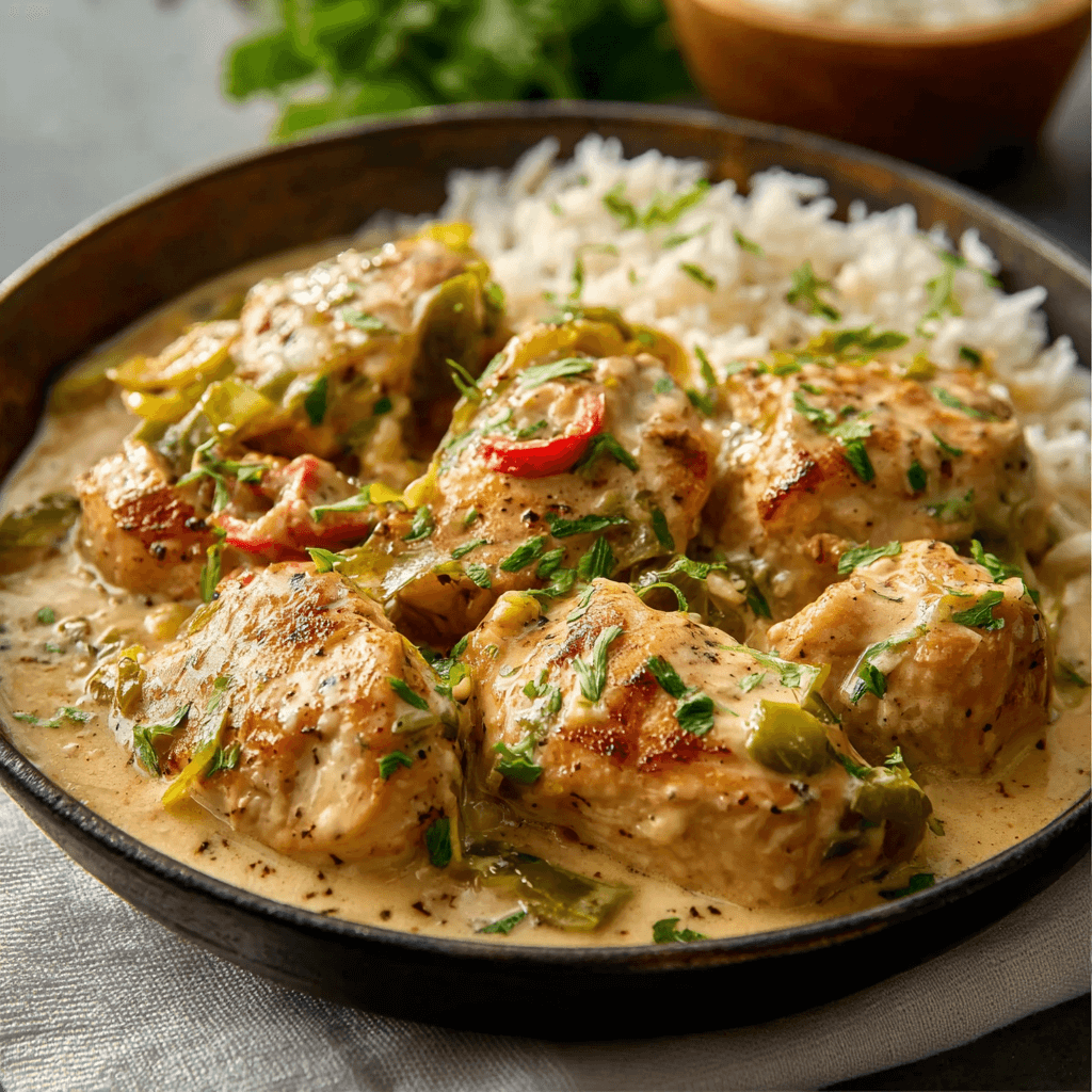 Creamy Pepperoncini Chicken Skillet: A Tangy, Rich, One-Pan Dinner You'll Crave Again and Again 1 louimediateam httpss.mj .run6pH2eHP8wZU Close up Shot Front vi 8268f9d5 36dc 4fe2 8cd9 b24ab168d531 3 1
