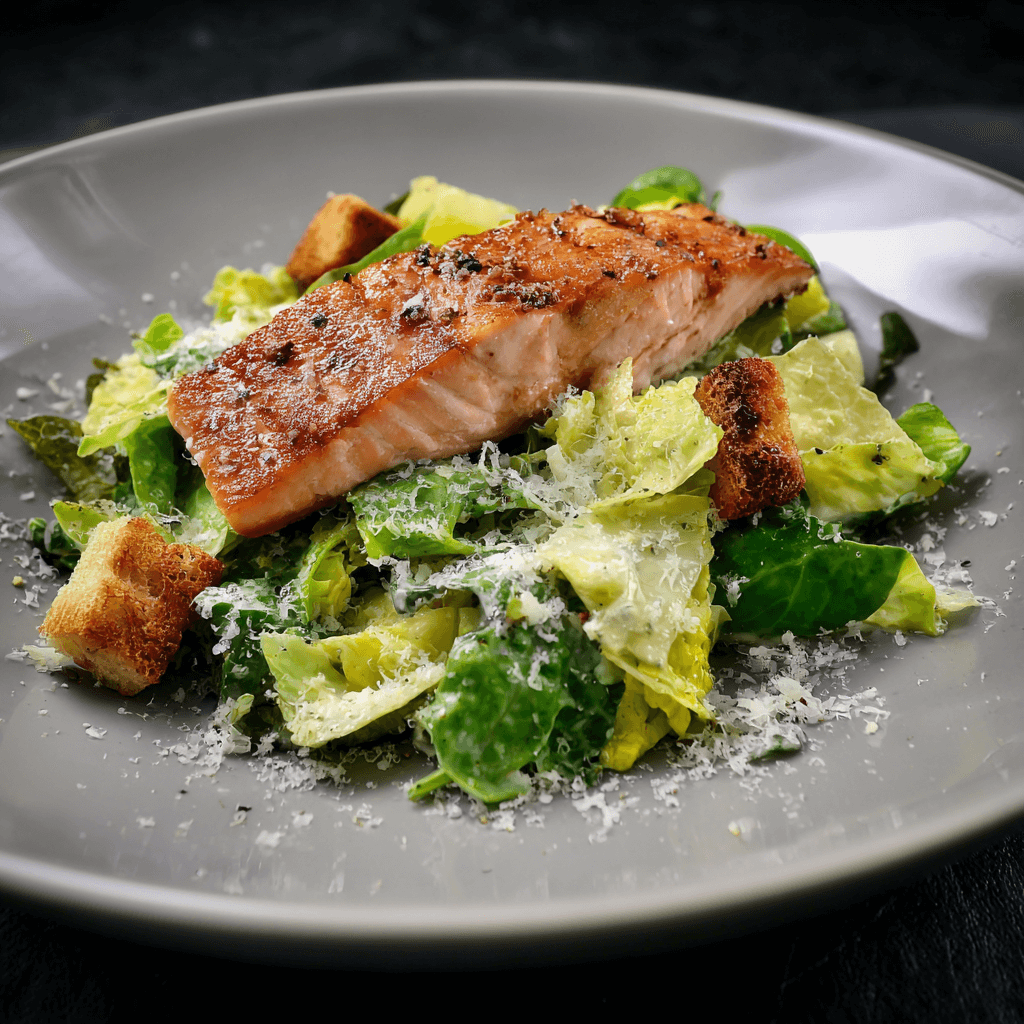 Salmon Caesar Salad: A Fresh Twist on a Classic 1 louimediateam httpss.mj .runHz0gmAvWdV8 front view EMOTIONDSa 6e00a759 7a0b 4314 8738 5d60cd3c2678 2 1