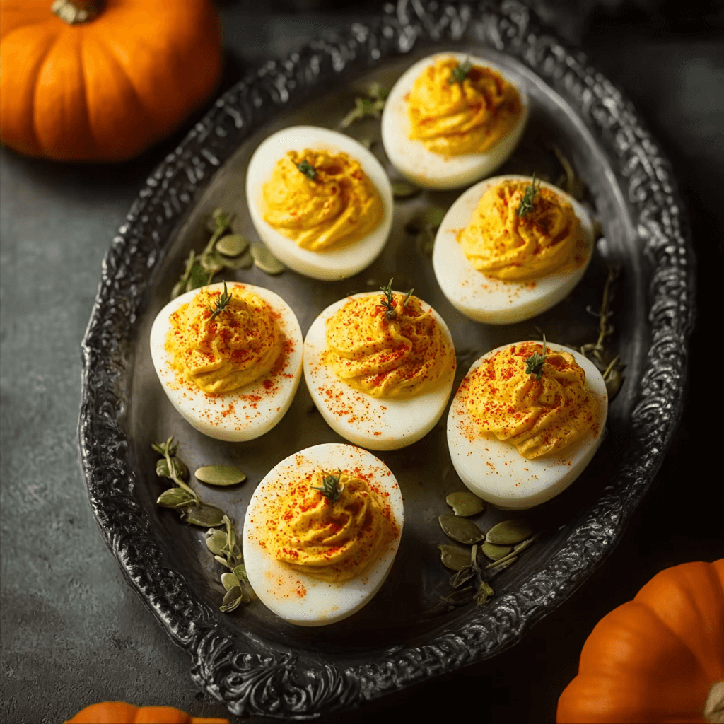 Pumpkin Deviled Eggs: A Festive and Fun Halloween Treat 1 louimediateam httpss.mj .runwalBggsVBsY front view front view f188cb8c 7148 4583 a1b6 49a1fe1e3ef1 3 1