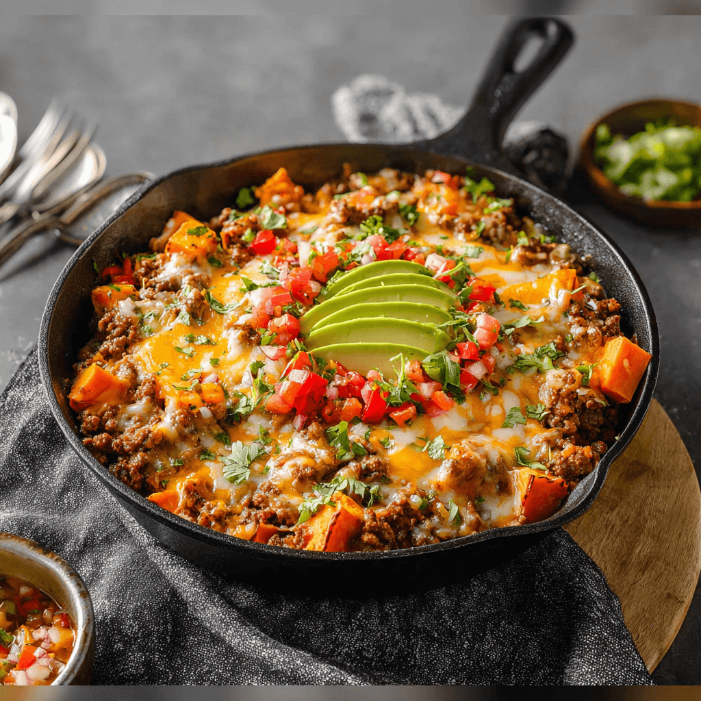 Cheesy Ground Beef & Sweet Potato Skillet 2 louimediateam httpss.mj .runjUi9zH MXd8 front view EMOTIOND Che 4269bb58 ced4 4a0b 97a4 cf4c43c5e0d5 1