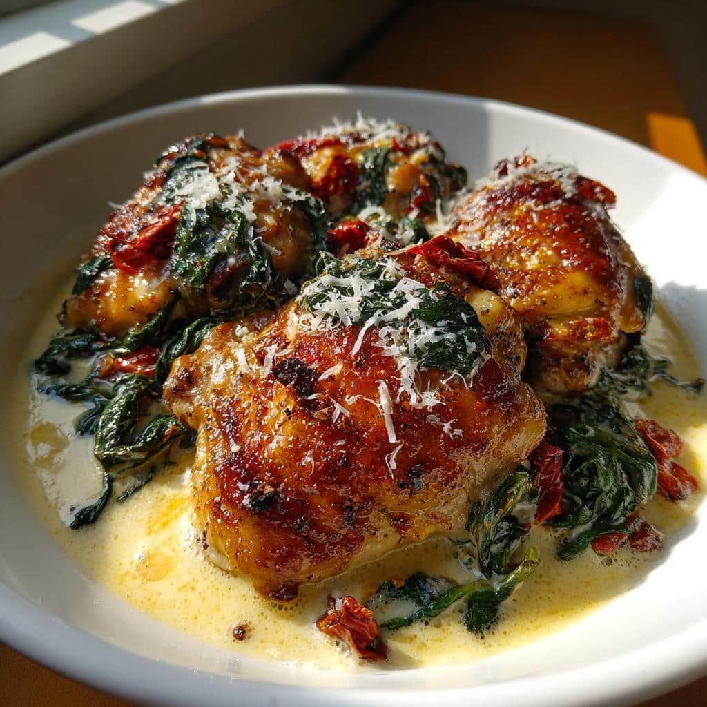 Creamy Tuscan Chicken Thighs